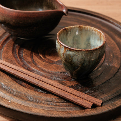 [ 田尾 明子 ] ぐい呑みS 織部 幅約6.0cm×高約5.5cm