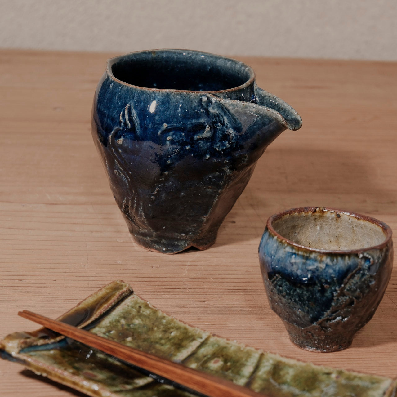 田尾 明子 ] 片口-青釉01 – 菜じみ-najimi- 日本の陶器や磁器、手仕事