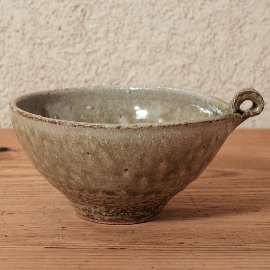 [ 田尾 明子 ] 灰釉ちびナス小鉢 幅約14cm