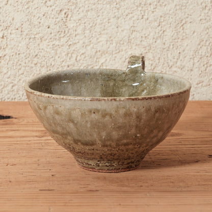 [ 田尾 明子 ] 灰釉ちびナス小鉢 幅約14cm