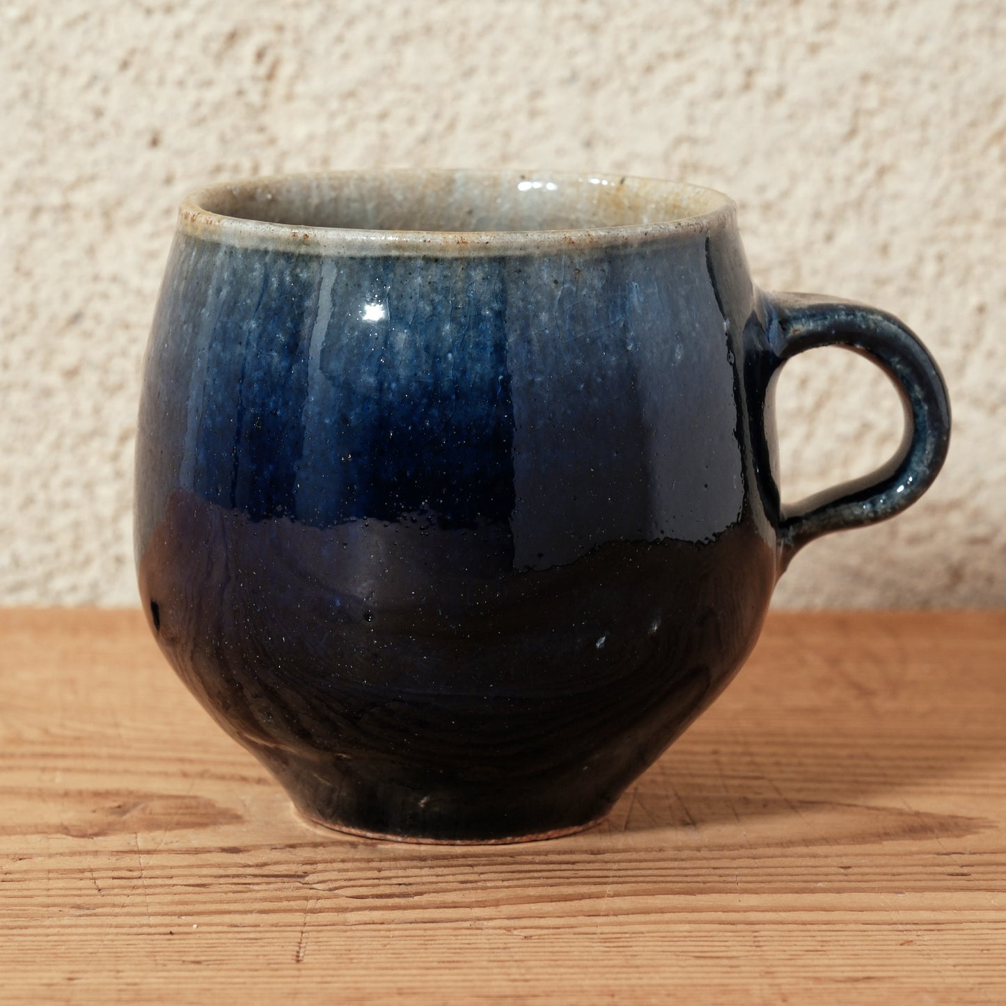 [ 田尾 明子 ] 丸マグカップ 青釉 容量約180ml 幅約11cm×高約8.5cm