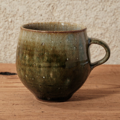 [ 田尾 明子 ] 丸マグカップ 織部 容量約180ml 幅約11cm×高約8.5cm