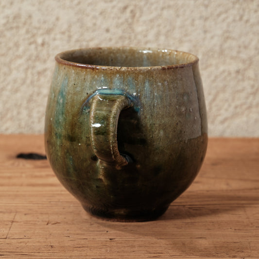 [ 田尾 明子 ] 丸マグカップ 織部 容量約180ml 幅約11cm×高約8.5cm