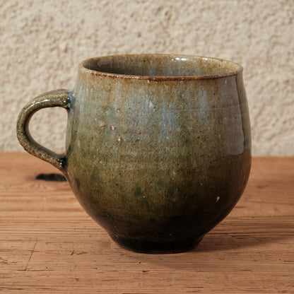 [ 田尾 明子 ] 丸マグカップ 織部 容量約180ml 幅約11cm×高約8.5cm