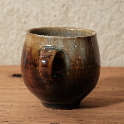 [ 田尾 明子 ] 丸マグカップ 飴釉 容量約180ml 幅約11cm×高約8.5cm