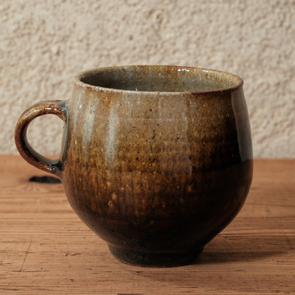[ 田尾 明子 ] 丸マグカップ 飴釉 容量約180ml 幅約11cm×高約8.5cm