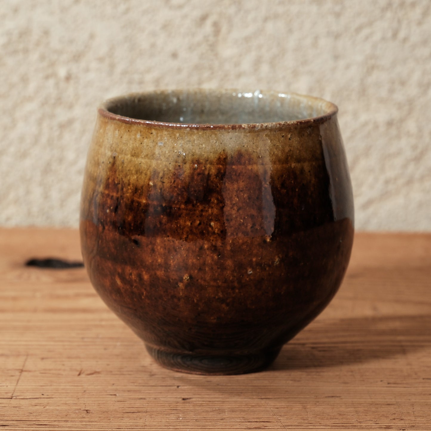 [ 田尾 明子 ] 丸マグカップ 飴釉 容量約180ml 幅約11cm×高約8.5cm