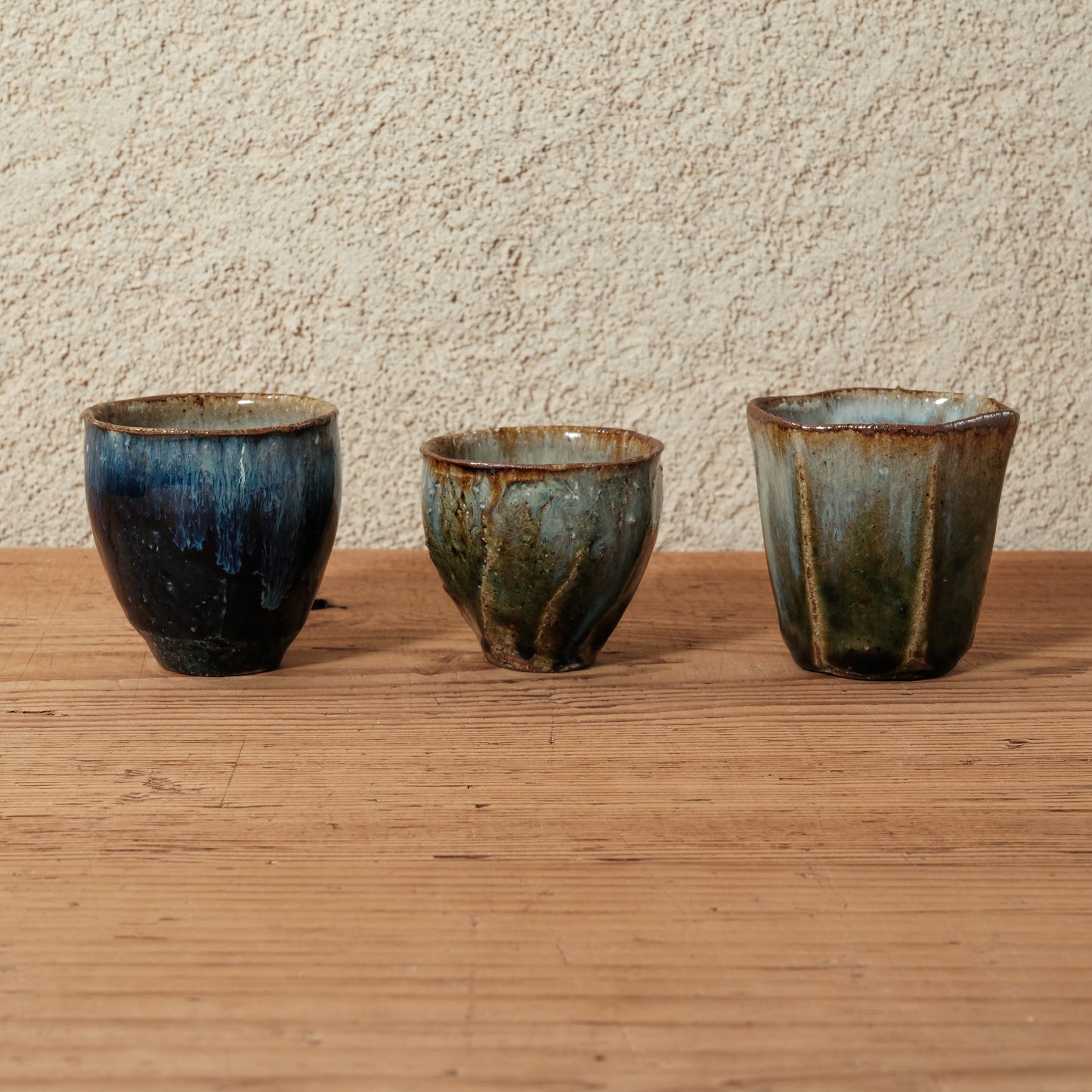 [ 田尾 明子 ] ぐい呑み-織部01 幅約6.4cm×高約6.5cm