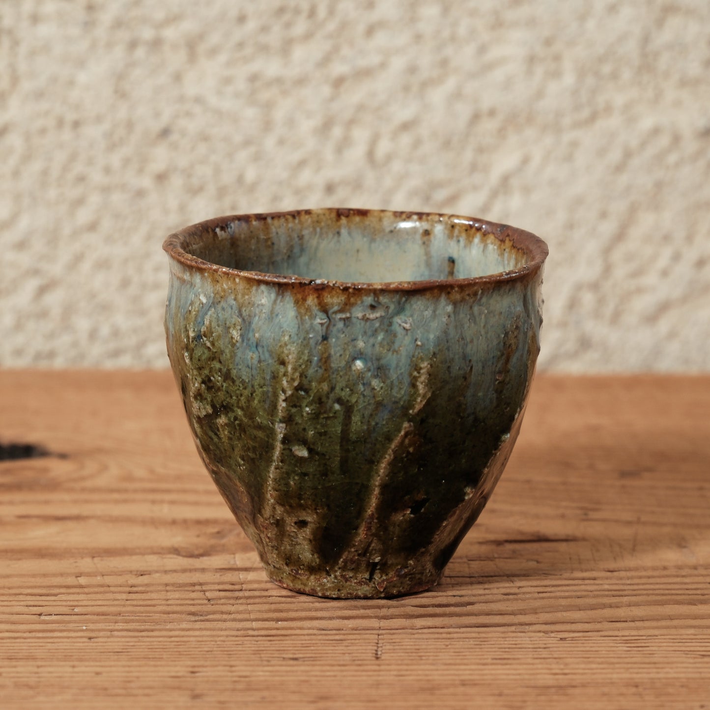 [ 田尾 明子 ] ぐい呑みS 織部 幅約6.0cm×高約5.5cm