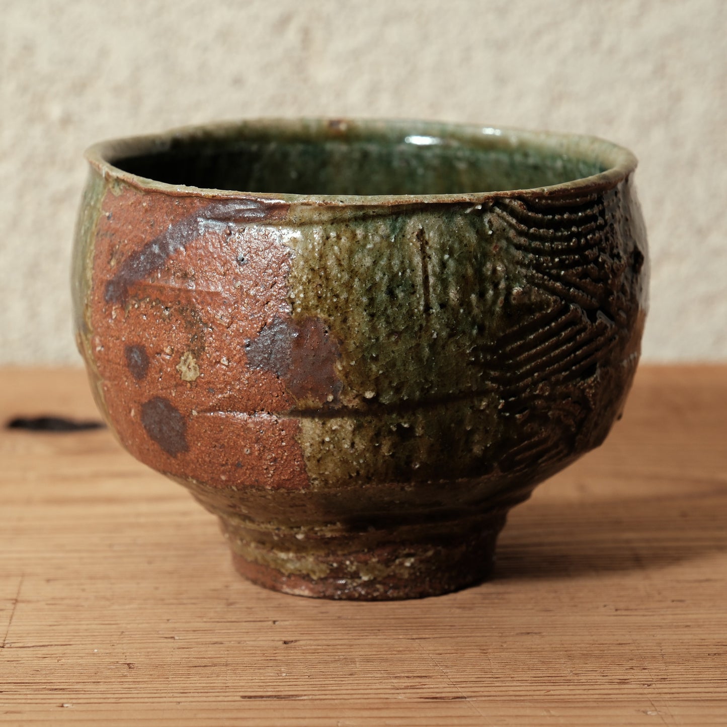 [ 田尾 明子 ] 織部抹茶碗 直径約11.7cm×高約8.5cm