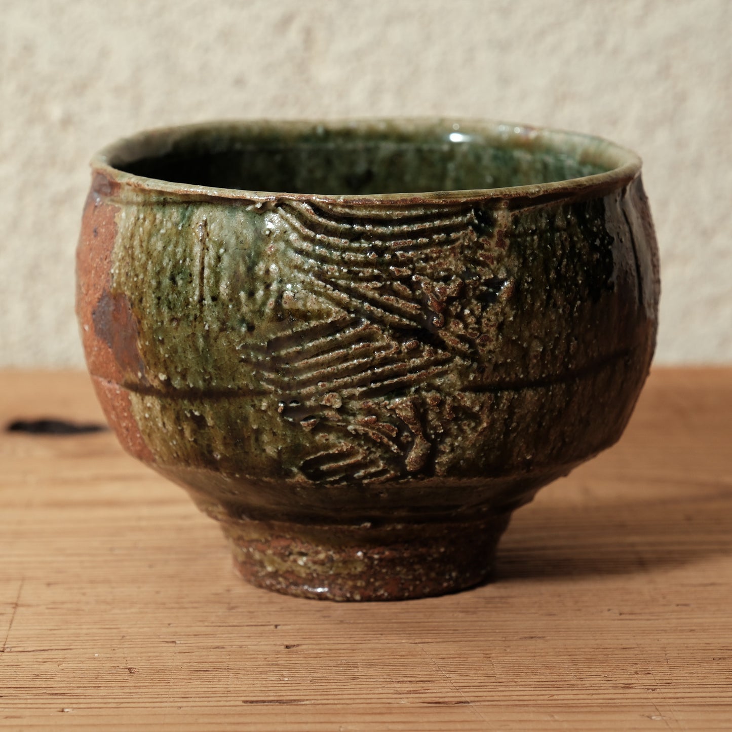 [ 田尾 明子 ] 織部抹茶碗 直径約11.7cm×高約8.5cm