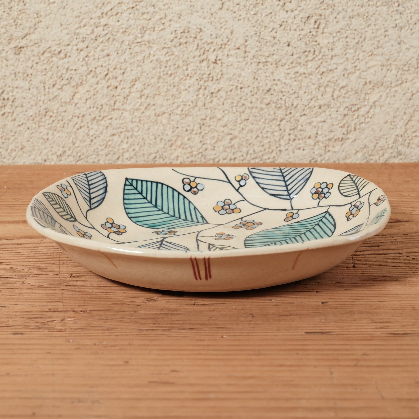 [ 加藤 喜道 ] 正方形 plate 幅約17cm 赤絵・金彩 C