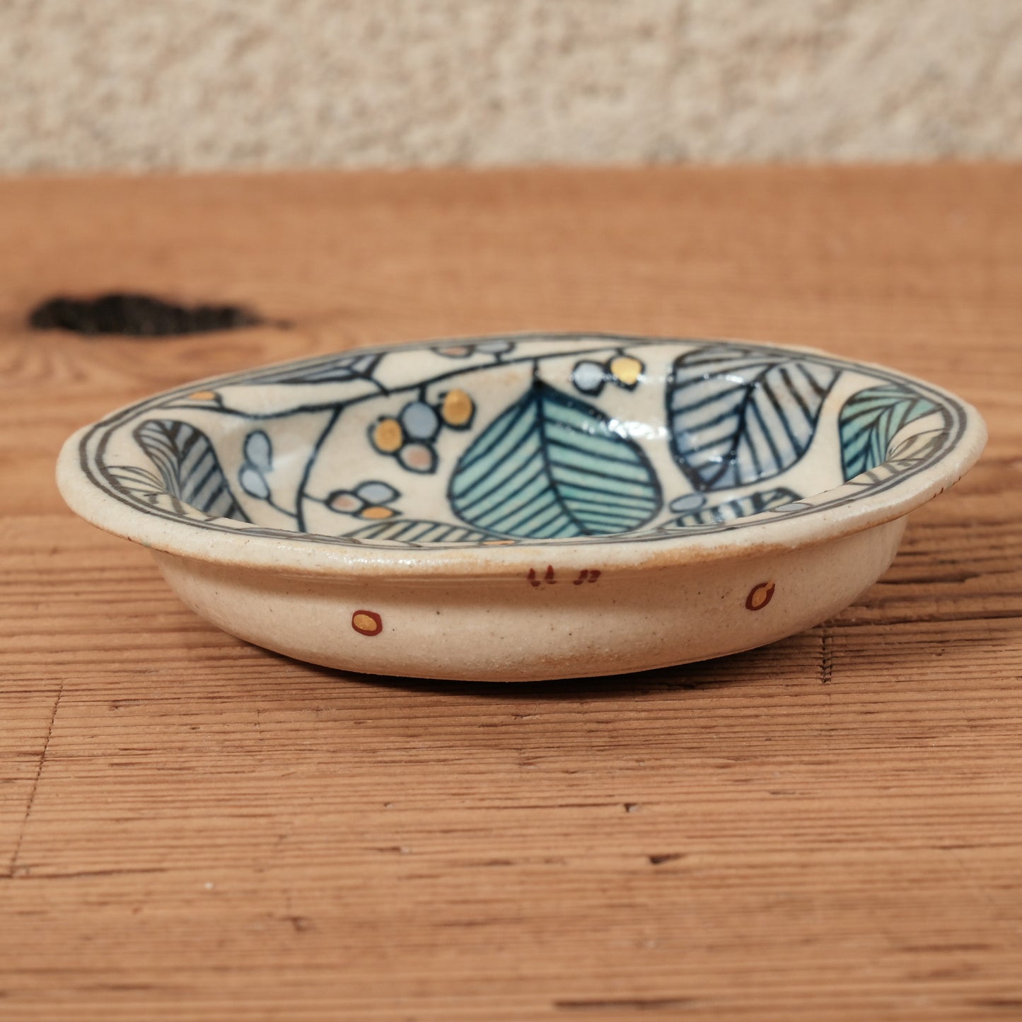 [ 加藤 喜道 ] 豆皿 直径約8.5cm 赤絵・金彩 B