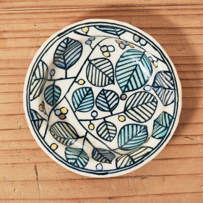 [ 加藤 喜道 ] 豆皿 直径約8.5cm 赤絵・金彩 B