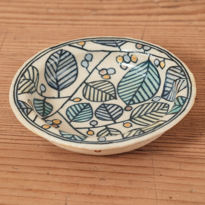 [ 加藤 喜道 ] 豆皿 直径約8.5cm 赤絵・金彩 B