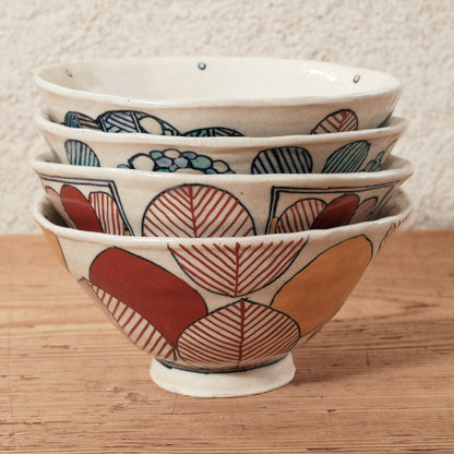 [ 加藤 喜道 ] bowl・飯茶碗 直径約13.5cm 赤絵・金彩 A