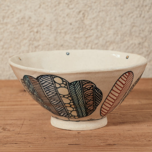 [ 加藤 喜道 ] bowl・飯茶碗 直径約13.5cm 赤絵・金彩 A