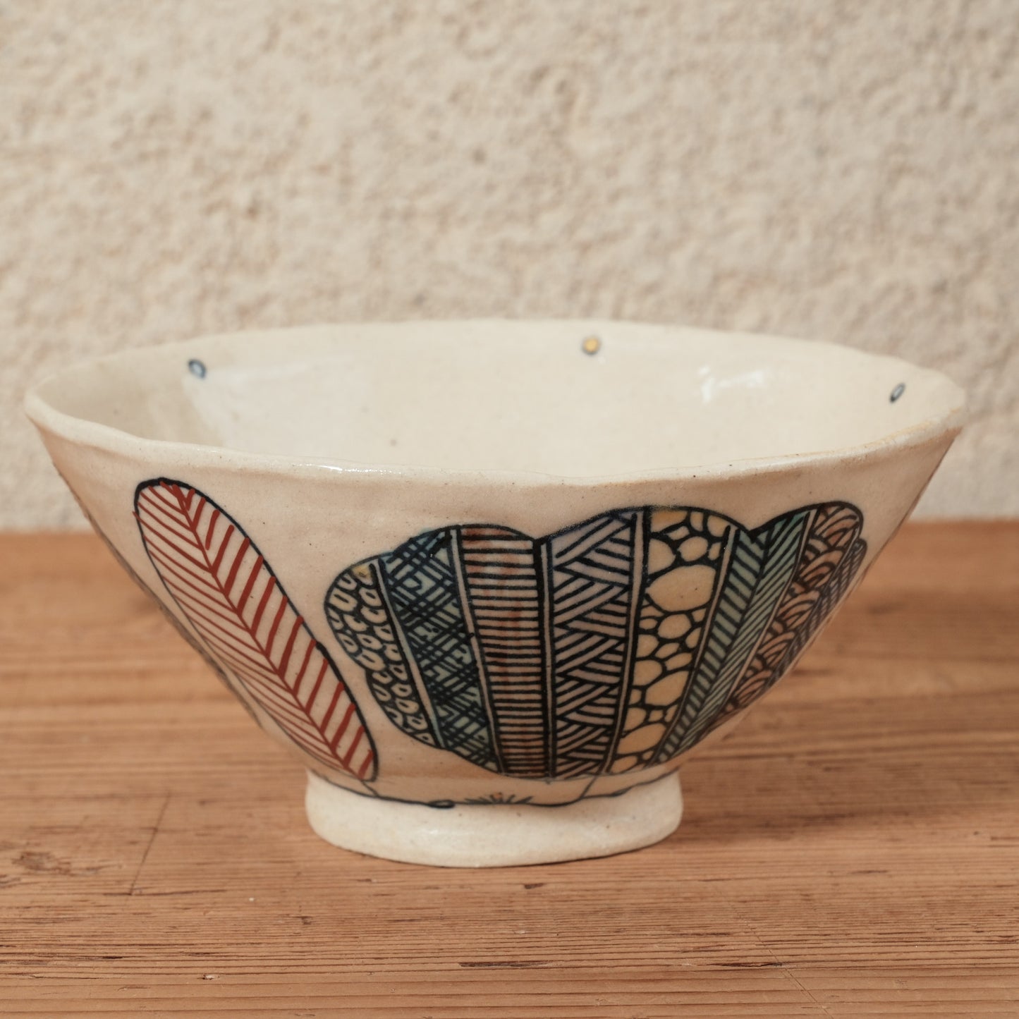 [ 加藤 喜道 ] bowl・飯茶碗 直径約13.5cm 赤絵・金彩 A