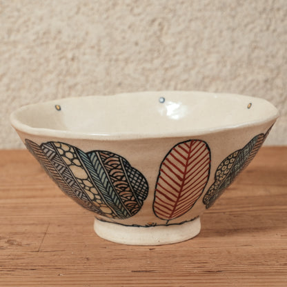 [ 加藤 喜道 ] bowl・飯茶碗 直径約13.5cm 赤絵・金彩 A