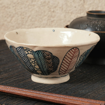 [ 加藤 喜道 ] bowl・飯茶碗 直径約13.5cm 赤絵・金彩 A