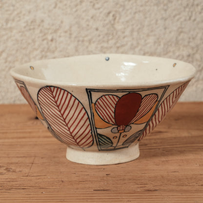 [ 加藤 喜道 ] bowl・飯茶碗 直径約13.5cm 赤絵・金彩 C