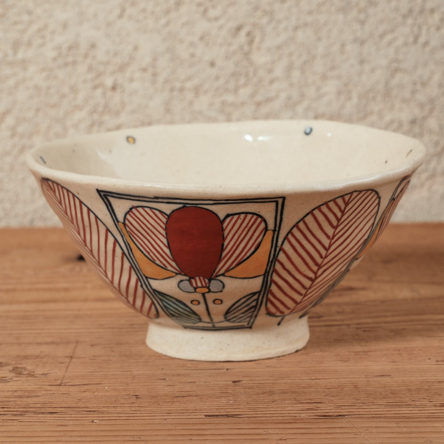 [ 加藤 喜道 ] bowl・飯茶碗 直径約13.5cm 赤絵・金彩 C