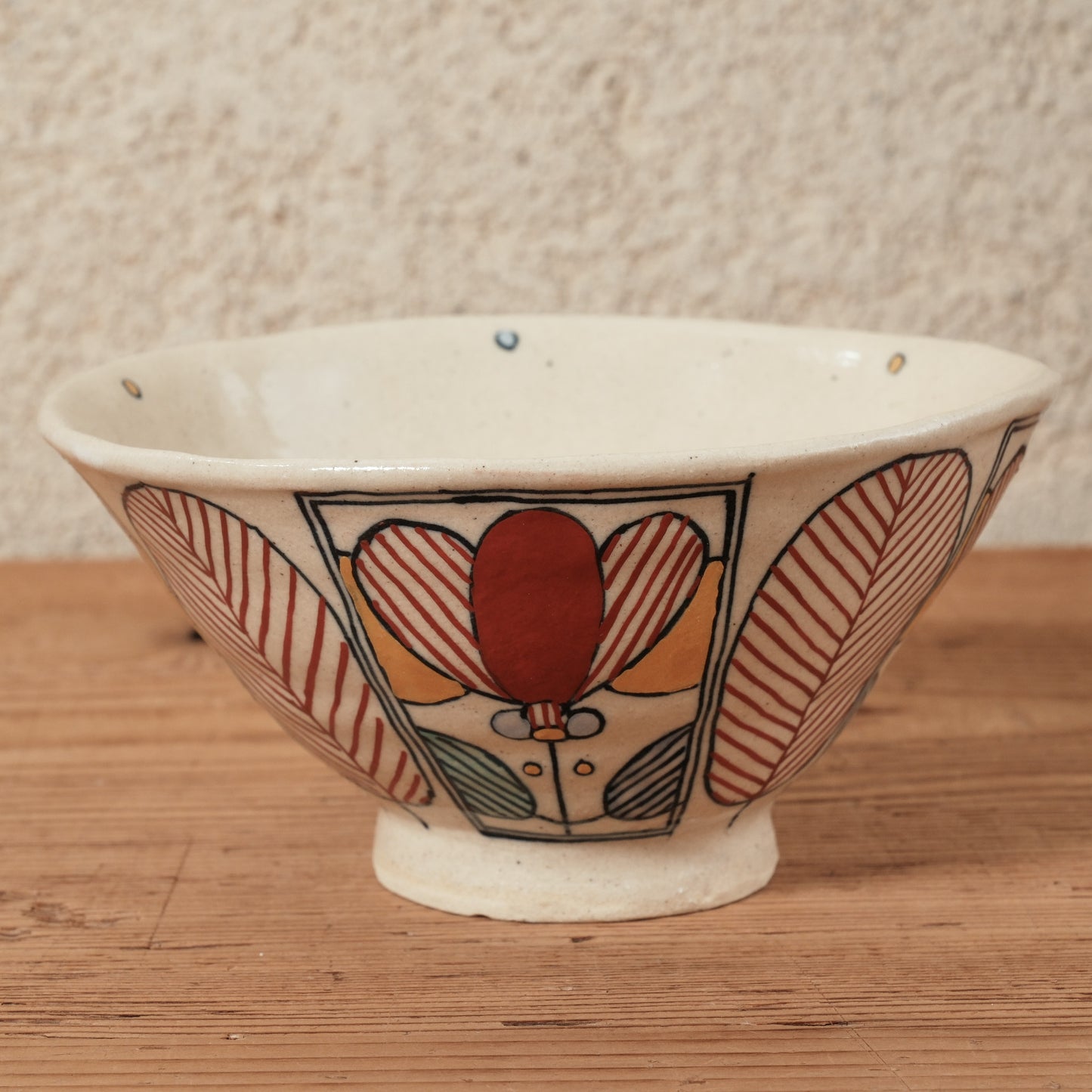 [ 加藤 喜道 ] bowl・飯茶碗 直径約13.5cm 赤絵・金彩 C