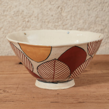 [ 加藤 喜道 ] bowl・飯茶碗 直径約13.5cm 赤絵・金彩 D