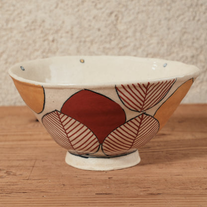 [ 加藤 喜道 ] bowl・飯茶碗 直径約13.5cm 赤絵・金彩 D