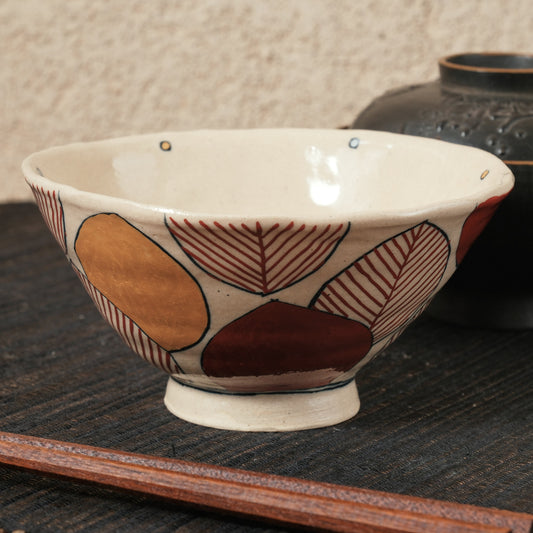 [ 加藤 喜道 ] bowl・飯茶碗 直径約13.5cm 赤絵・金彩 D