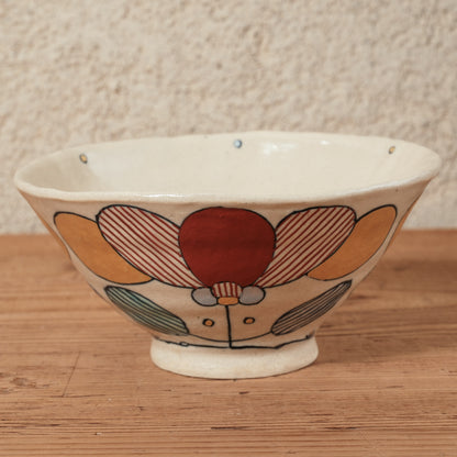 [ 加藤 喜道 ] bowl・飯茶碗 直径約13.5cm 赤絵・金彩 E