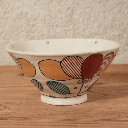 [ 加藤 喜道 ] bowl・飯茶碗 直径約13.5cm 赤絵・金彩 E