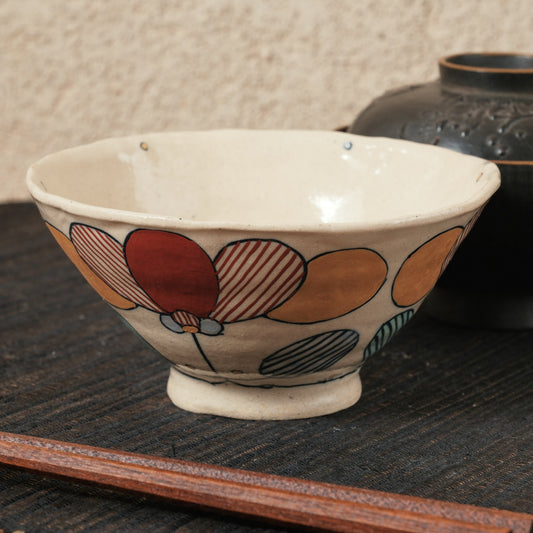 [ 加藤 喜道 ] bowl・飯茶碗 直径約13.5cm 赤絵・金彩 E