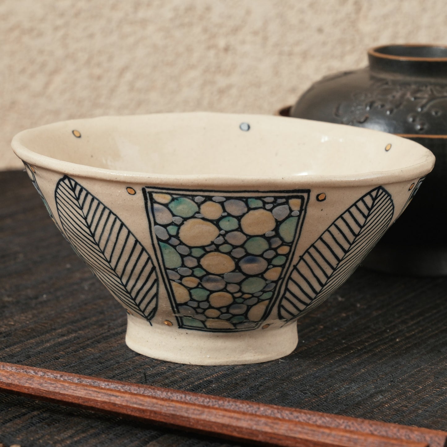 [ 加藤 喜道 ] bowl・飯茶碗 直径約13.5cm 赤絵・金彩 F