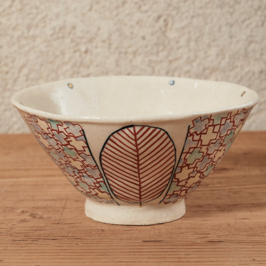 [ 加藤 喜道 ] bowl・飯茶碗 直径約13.5cm 赤絵・金彩 G