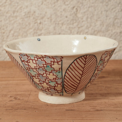 [ 加藤 喜道 ] bowl・飯茶碗 直径約13.5cm 赤絵・金彩 G