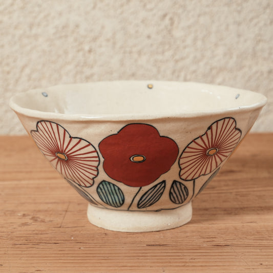 [ 加藤 喜道 ] bowl・飯茶碗 直径約13.5cm 赤絵・金彩 H