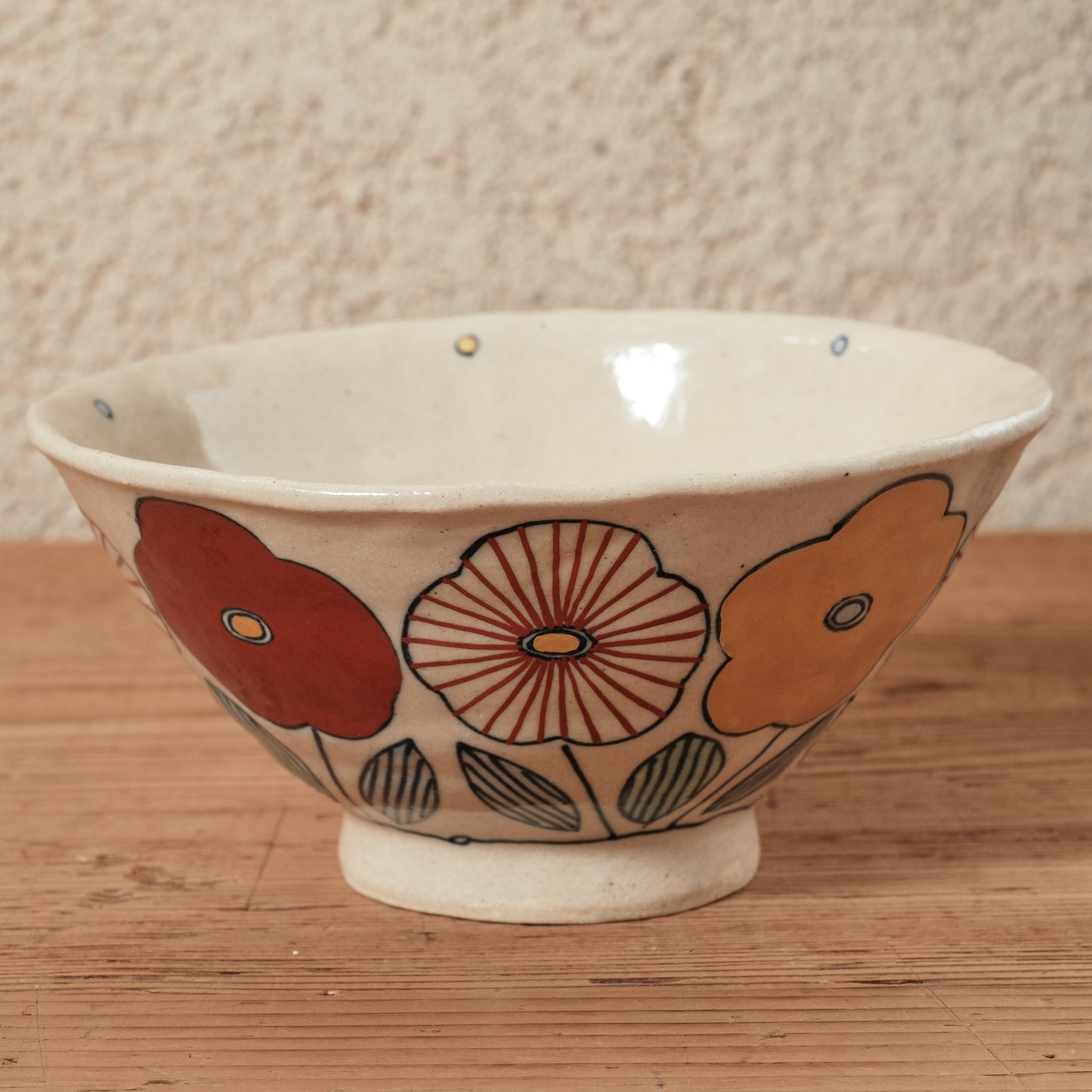 [ 加藤 喜道 ] bowl・飯茶碗 直径約13.5cm 赤絵・金彩 H