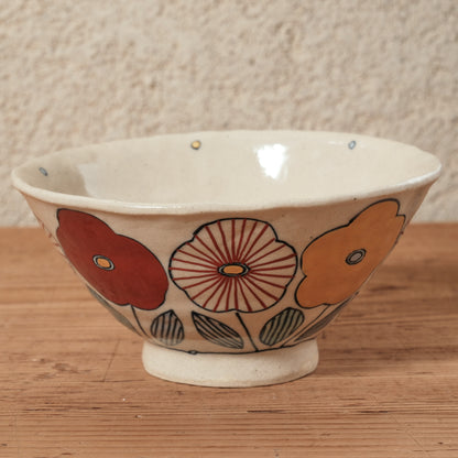 [ 加藤 喜道 ] bowl・飯茶碗 直径約13.5cm 赤絵・金彩 H