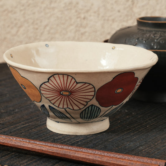 [ 加藤 喜道 ] bowl・飯茶碗 直径約13.5cm 赤絵・金彩 H