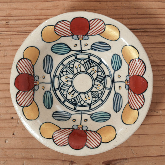 [ 加藤 喜道 ] 小鉢 直径約12cm 赤絵・金彩 B