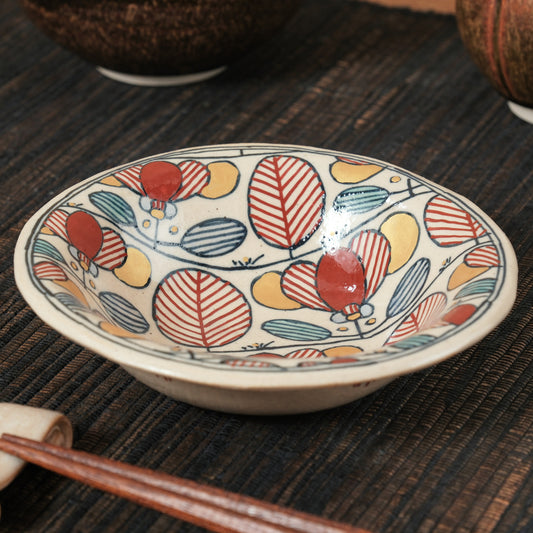 [ 加藤 喜道 ] 小鉢 直径約12cm 赤絵・金彩 D