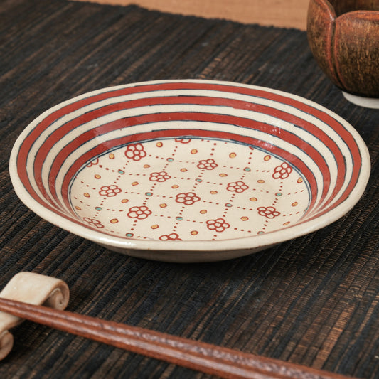 [ 加藤 喜道 ] 小鉢 直径約14.5cm 赤絵・金彩 A