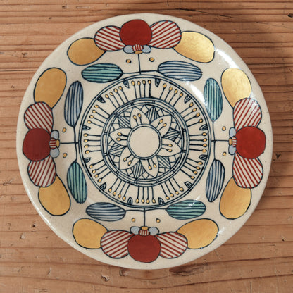 [ 加藤 喜道 ] 小鉢 直径約14.5cm 赤絵・金彩 C