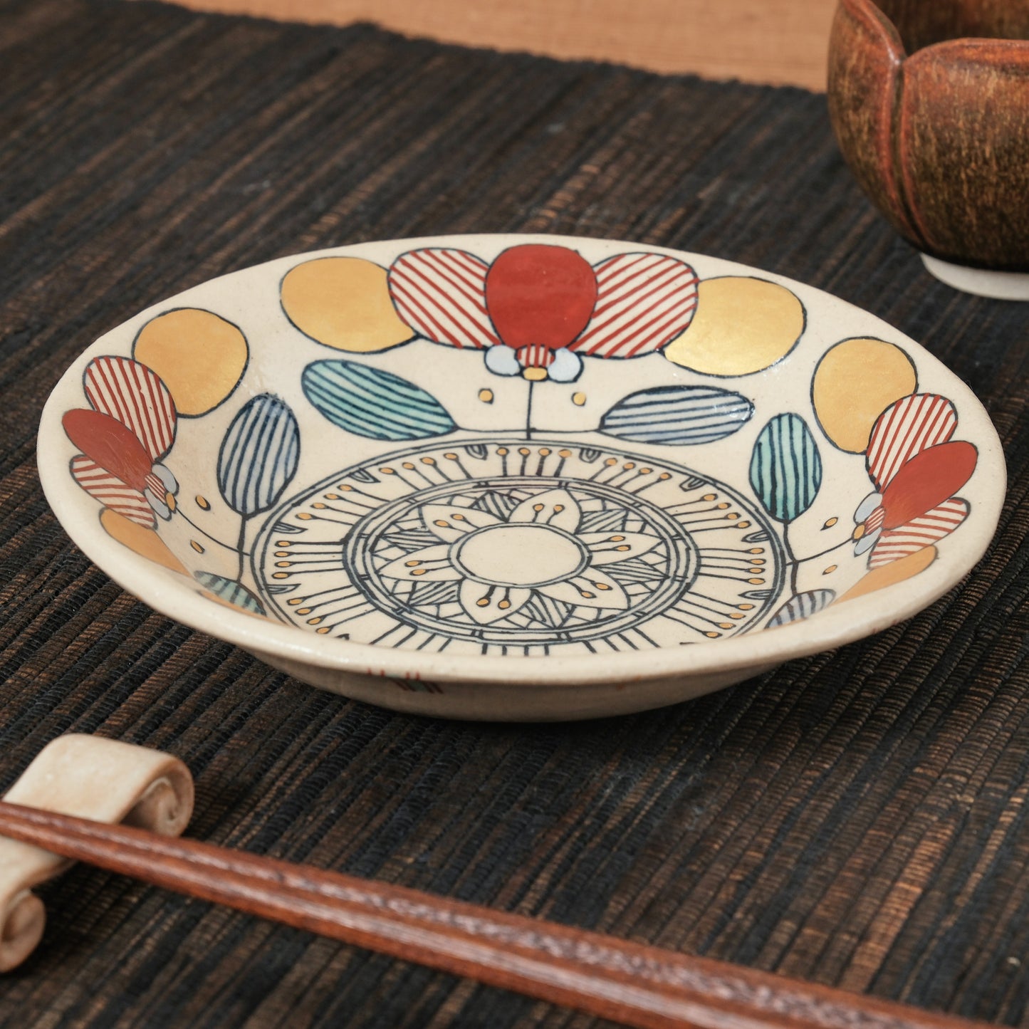 [ 加藤 喜道 ] 小鉢 直径約14.5cm 赤絵・金彩 C