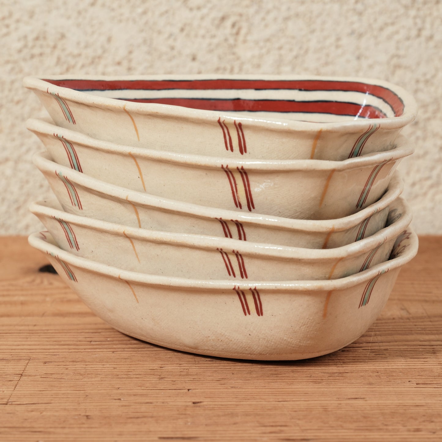 [ 加藤 喜道 ] 絵付け △小鉢 幅約12.8cm  赤絵・金彩 A