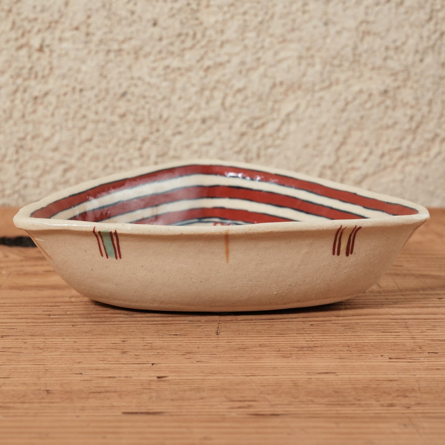 [ 加藤 喜道 ] 絵付け △小鉢 幅約12.8cm  赤絵・金彩 A