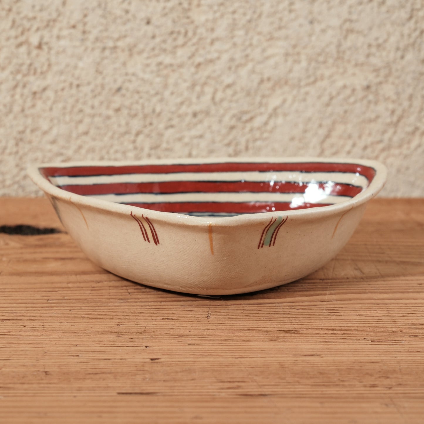 [ 加藤 喜道 ] 絵付け △小鉢 幅約12.8cm  赤絵・金彩 A