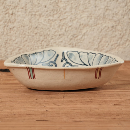 [ 加藤 喜道 ] 絵付け △小鉢 幅約12.8cm  赤絵・金彩 B