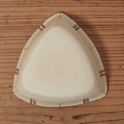 [ 加藤 喜道 ] 絵付け △小鉢 幅約12.8cm  赤絵・金彩 B